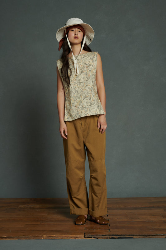 Chemise Aaron - Beige/Gris - Coton - Femme