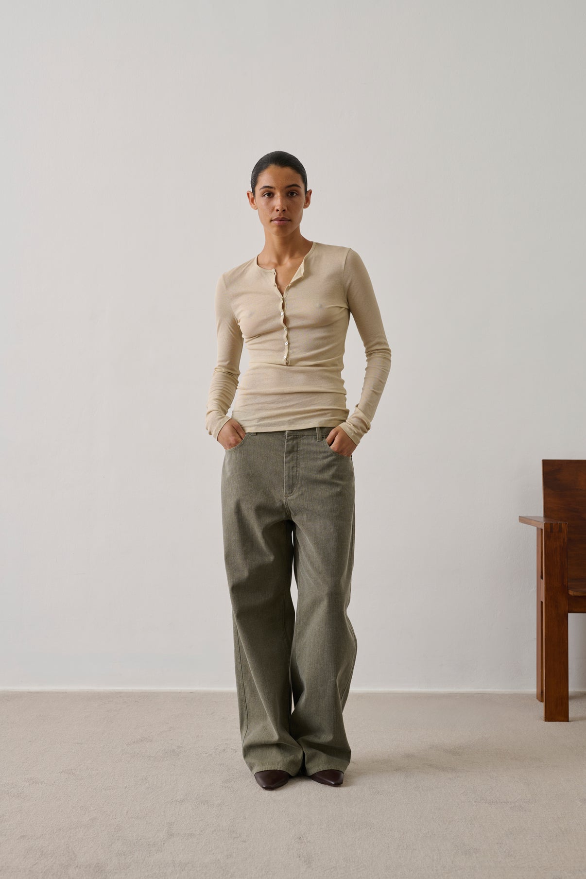 Pantalon Hunter - Kaki - Coton - Femme vue 1