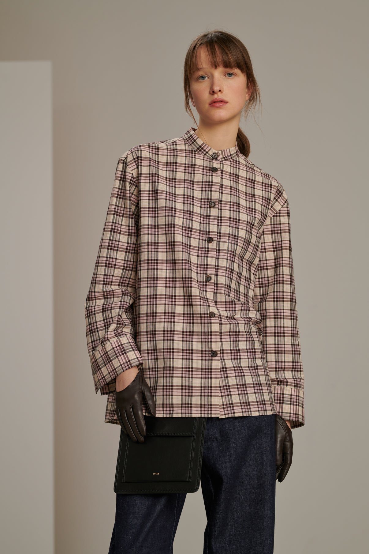 Chemise Caliste - Rose Pâle/Écru - Coton - Femme vue 3