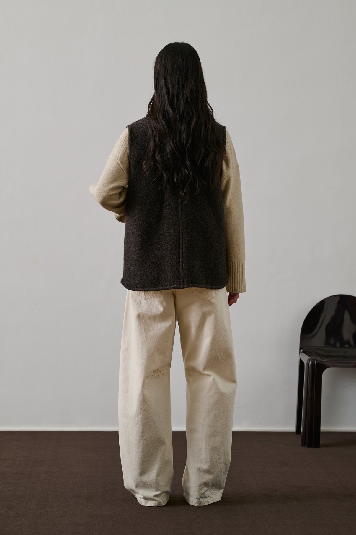 Blouson Chicago - Marron Chiné - Laine - Femme vue 2