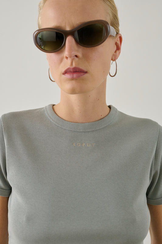 Tee-Shirt Aristide - Bleu Glacé - Coton - Femme