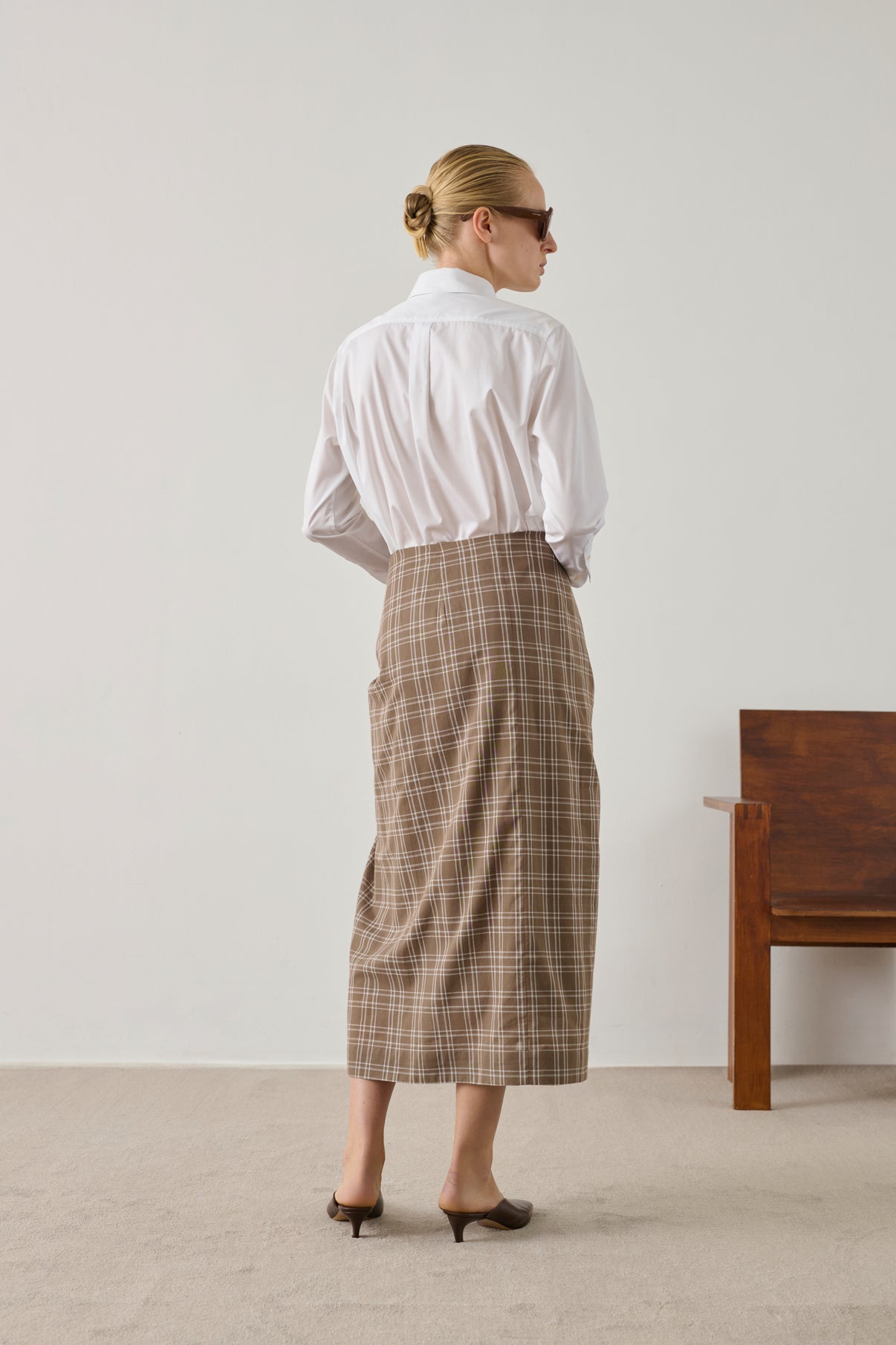 Jupe Goa - Marron Glacé/Écru - Coton - Femme vue 2